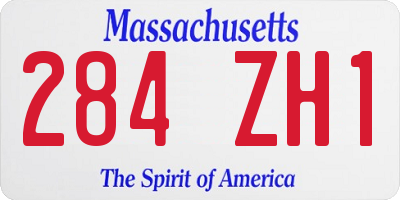 MA license plate 284ZH1