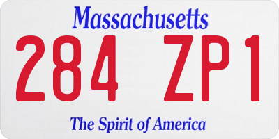 MA license plate 284ZP1