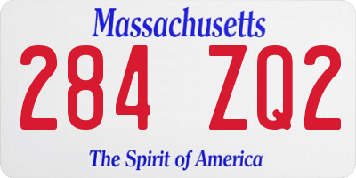 MA license plate 284ZQ2
