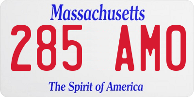 MA license plate 285AM0