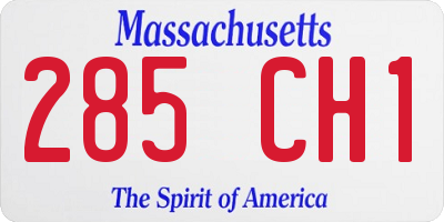 MA license plate 285CH1