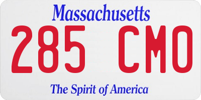 MA license plate 285CM0