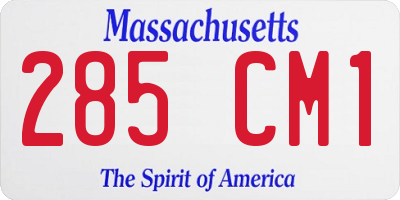 MA license plate 285CM1