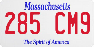 MA license plate 285CM9