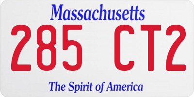 MA license plate 285CT2