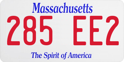 MA license plate 285EE2