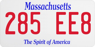 MA license plate 285EE8