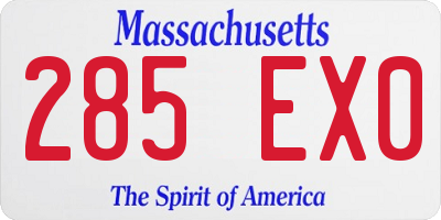 MA license plate 285EX0