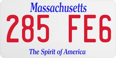 MA license plate 285FE6