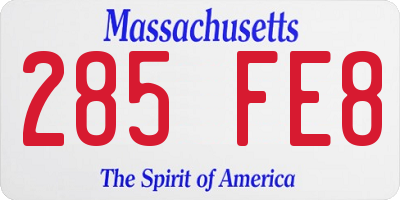MA license plate 285FE8
