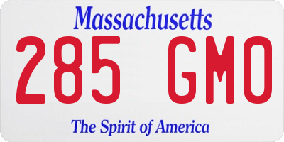 MA license plate 285GM0