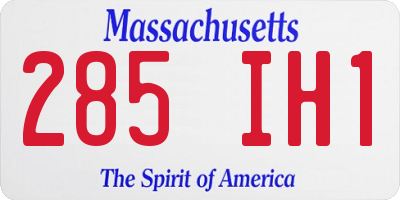 MA license plate 285IH1