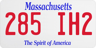 MA license plate 285IH2