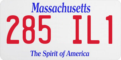 MA license plate 285IL1