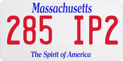 MA license plate 285IP2