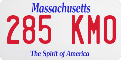 MA license plate 285KM0