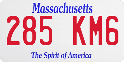 MA license plate 285KM6