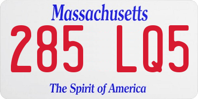 MA license plate 285LQ5