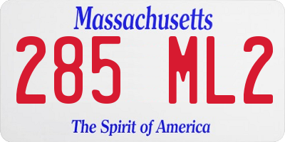MA license plate 285ML2