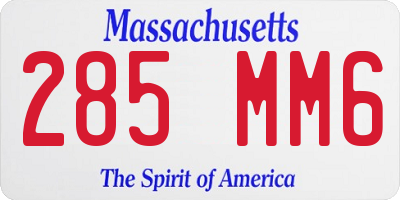 MA license plate 285MM6