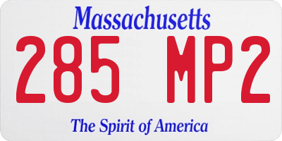 MA license plate 285MP2