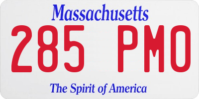 MA license plate 285PM0