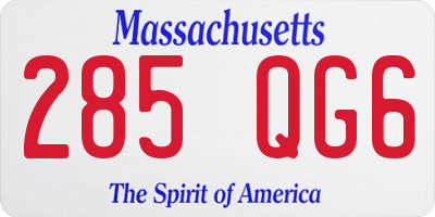 MA license plate 285QG6
