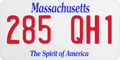 MA license plate 285QH1