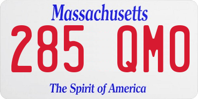 MA license plate 285QM0