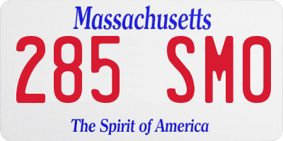 MA license plate 285SM0