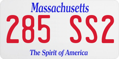 MA license plate 285SS2