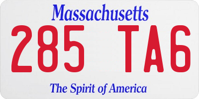 MA license plate 285TA6