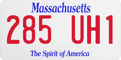 MA license plate 285UH1