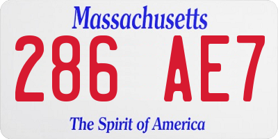 MA license plate 286AE7
