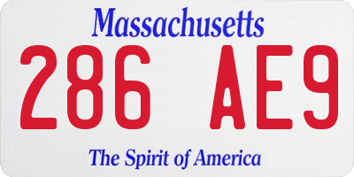 MA license plate 286AE9