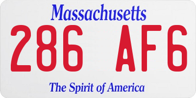 MA license plate 286AF6