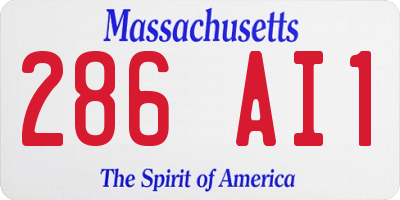 MA license plate 286AI1