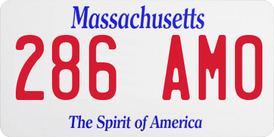 MA license plate 286AM0