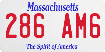 MA license plate 286AM6