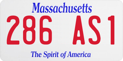 MA license plate 286AS1