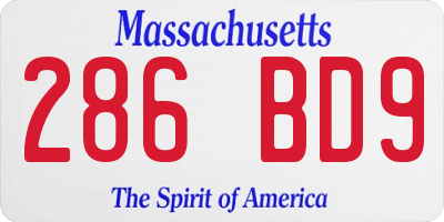 MA license plate 286BD9