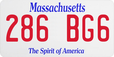 MA license plate 286BG6
