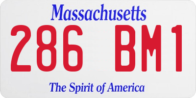MA license plate 286BM1