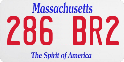 MA license plate 286BR2