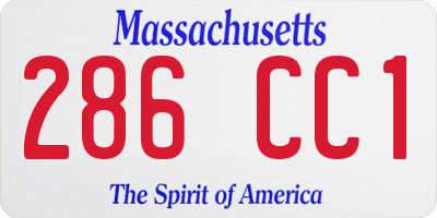 MA license plate 286CC1