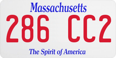 MA license plate 286CC2