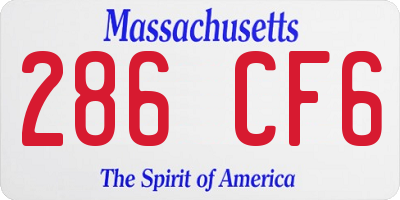 MA license plate 286CF6