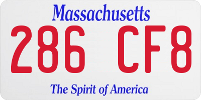MA license plate 286CF8