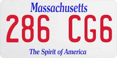 MA license plate 286CG6
