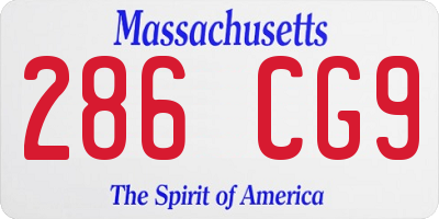 MA license plate 286CG9